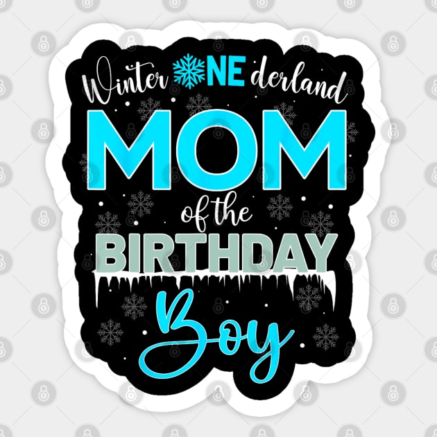 Mom Of The Birthday Boy Winter Onederland Family Sticker by Mitsue Kersting